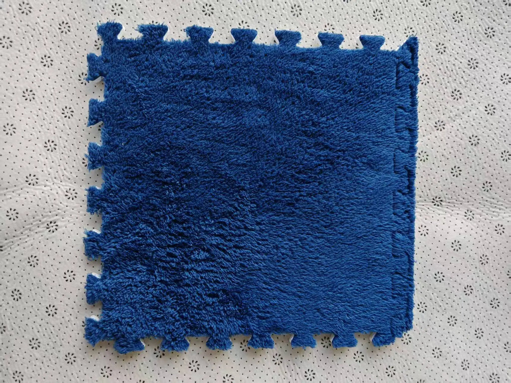 Soft Plush Kids Play Mat – Interlocking Foam Puzzle Carpet Tiles for Children, 10 or 20 Pcs