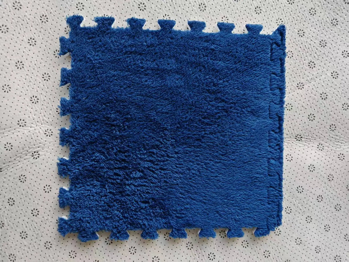 Soft Plush Kids Play Mat – Interlocking Foam Puzzle Carpet Tiles for Children, 10 or 20 Pcs