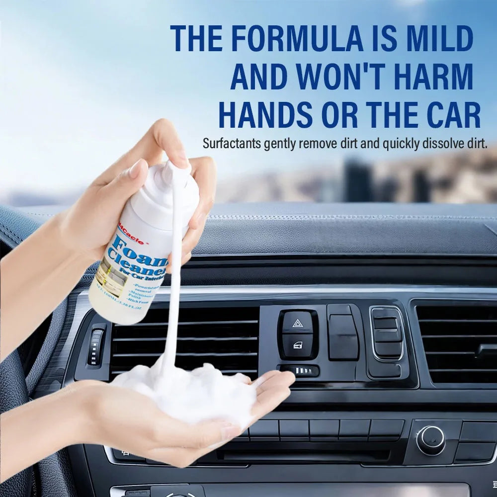 Heavy-Duty Foam Cleaner Spray – Multi-Surface Degreaser for Car Interiors, Home & Kitchen, 100ml or 200ml