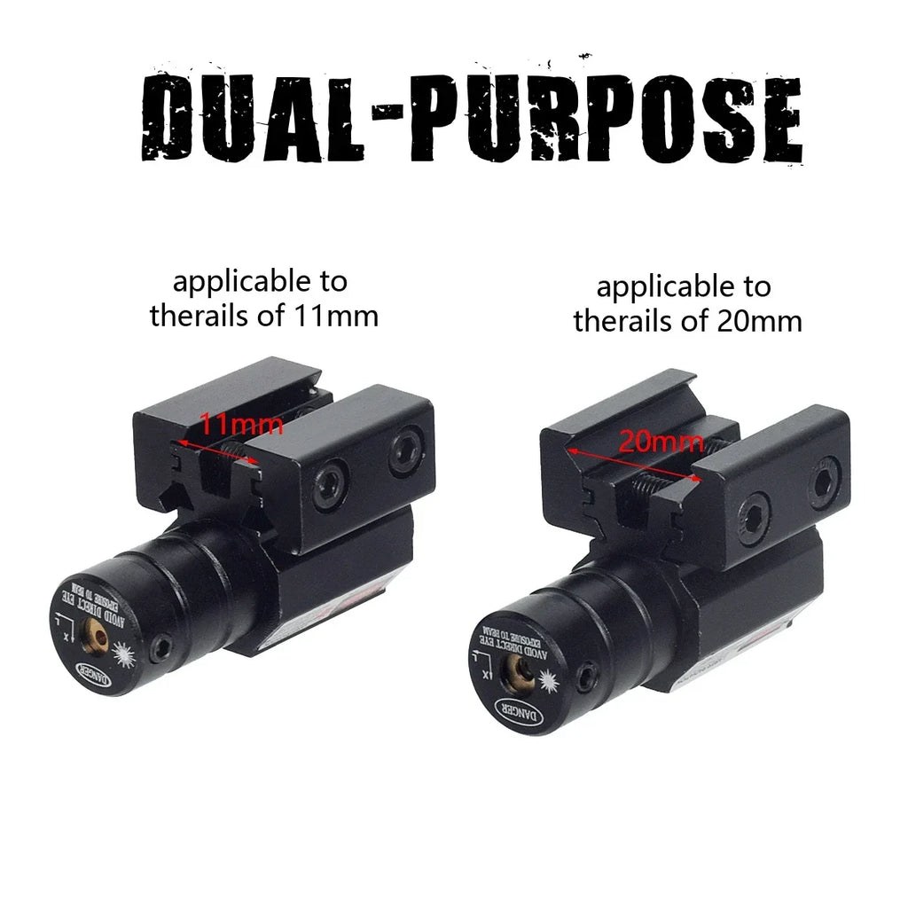 Mini Red Dot Laser Sight – Adjustable 635-655nm with 11mm/20mm Rail Mount