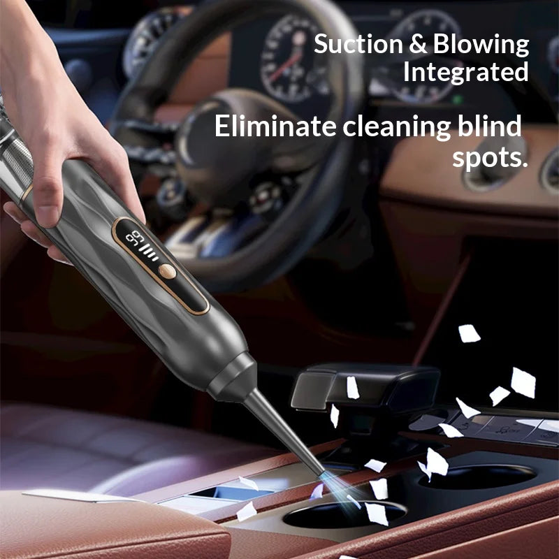 Cordless Mini Car Vacuum Cleaner – Gray Handheld