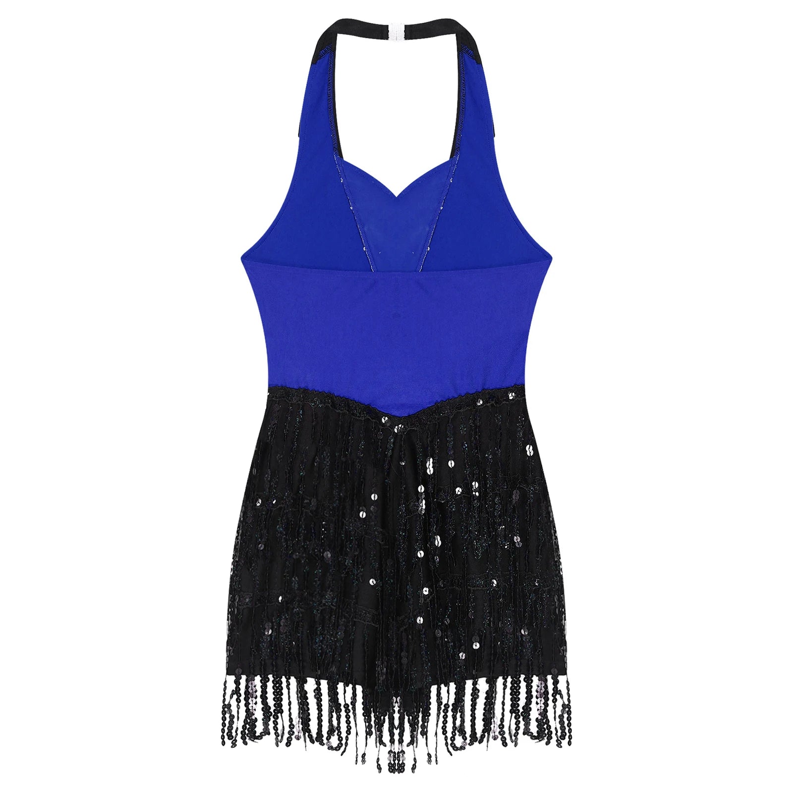 Women's Sequin Dance Dress – Shiny Sleeveless Latin Jazz Tango Salsa Leotard Bodysuit Outfit