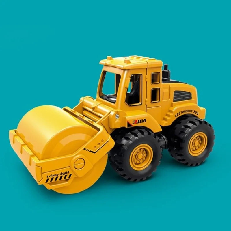 Inertial Construction Vehicle Toy – Excavator, Bulldozer, Road Roller & Claw Machine