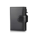 RFID Microfiber Leather Men's Trifold Wallet – Slim Card Holder with Coin Pocket
