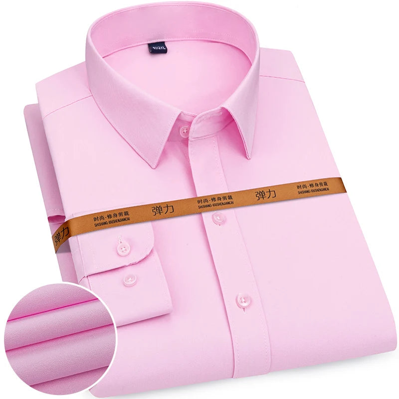 Men's Slim Fit Long Sleeve Business Shirt — Tailored Formal Dress Shirt