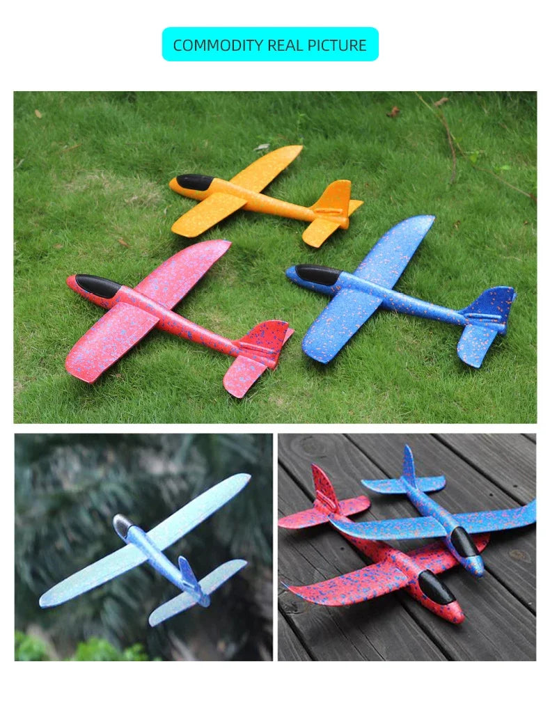 50cm Hand Throw EPP Foam Glider Plane – 2.4G Remote Control Outdoor Airplane for Kids
