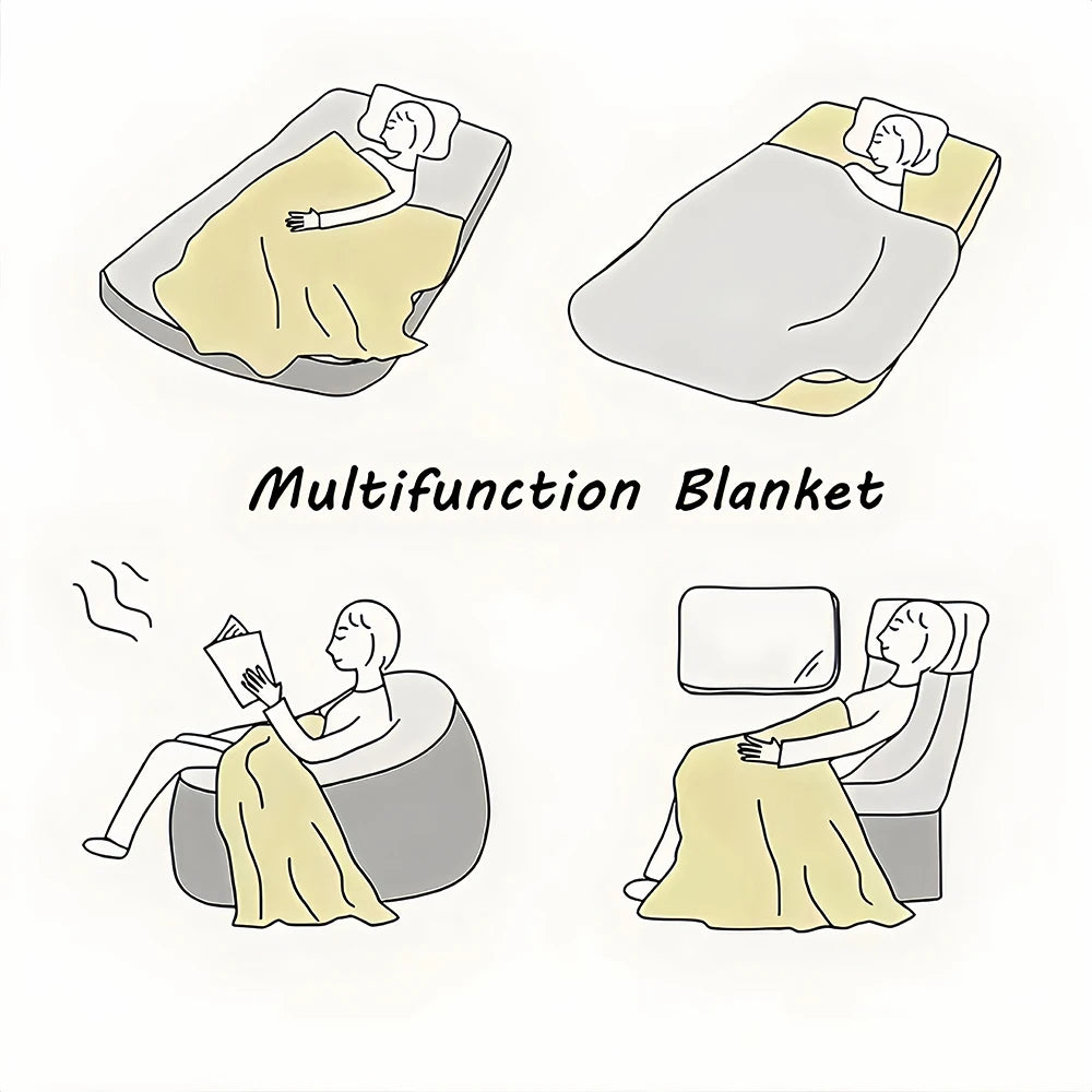 Cartoon Mole Soft Warm Plush Flannel Blanket – Cozy Sofa & Bed Throw, Nap Blanket