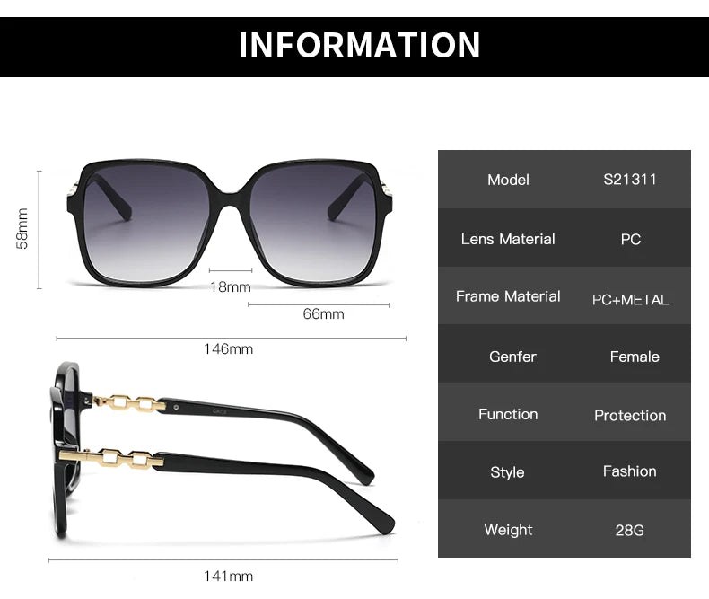 Women's Fashion Square Cycling Sunglasses | Big Frame Colorful Gradient Outdoor Shades