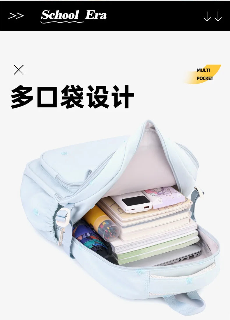 Girls School Backpack – Nylon Everyday Book Bag