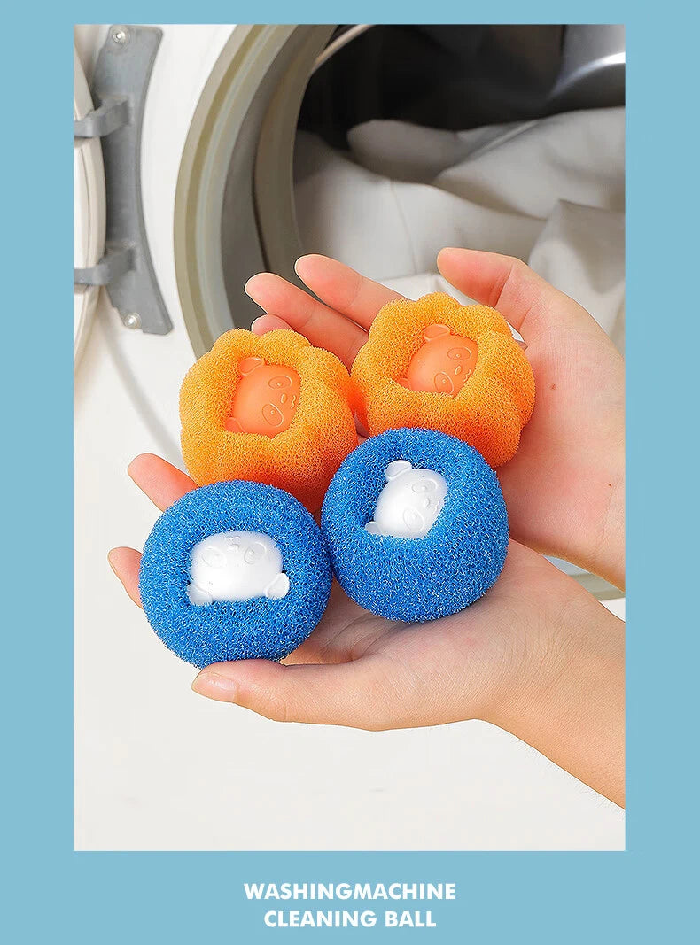 Laundry Balls Pet Hair Remover – Reusable Washing Machine Lint Catcher & Clothes Fluff Cleaner