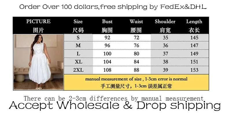 High Waist Corset Sleeveless Long Dress — Casual Fashion White Elegant Maxi Dress