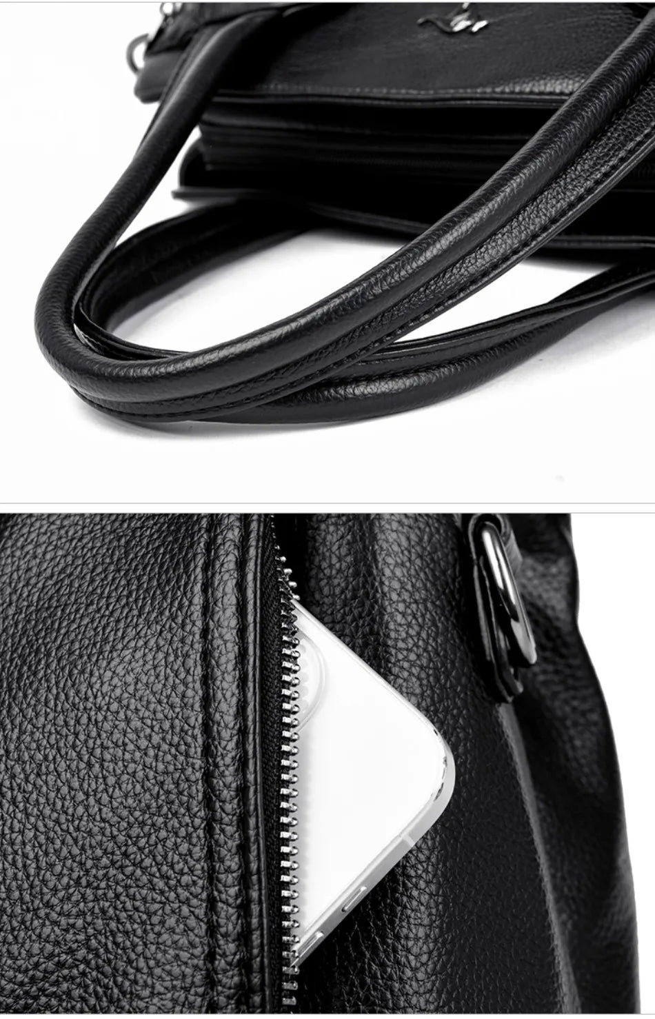 Genuine Leather Luxury Tote Crossbody Shoulder Bag – Large Casual Handbag for Women