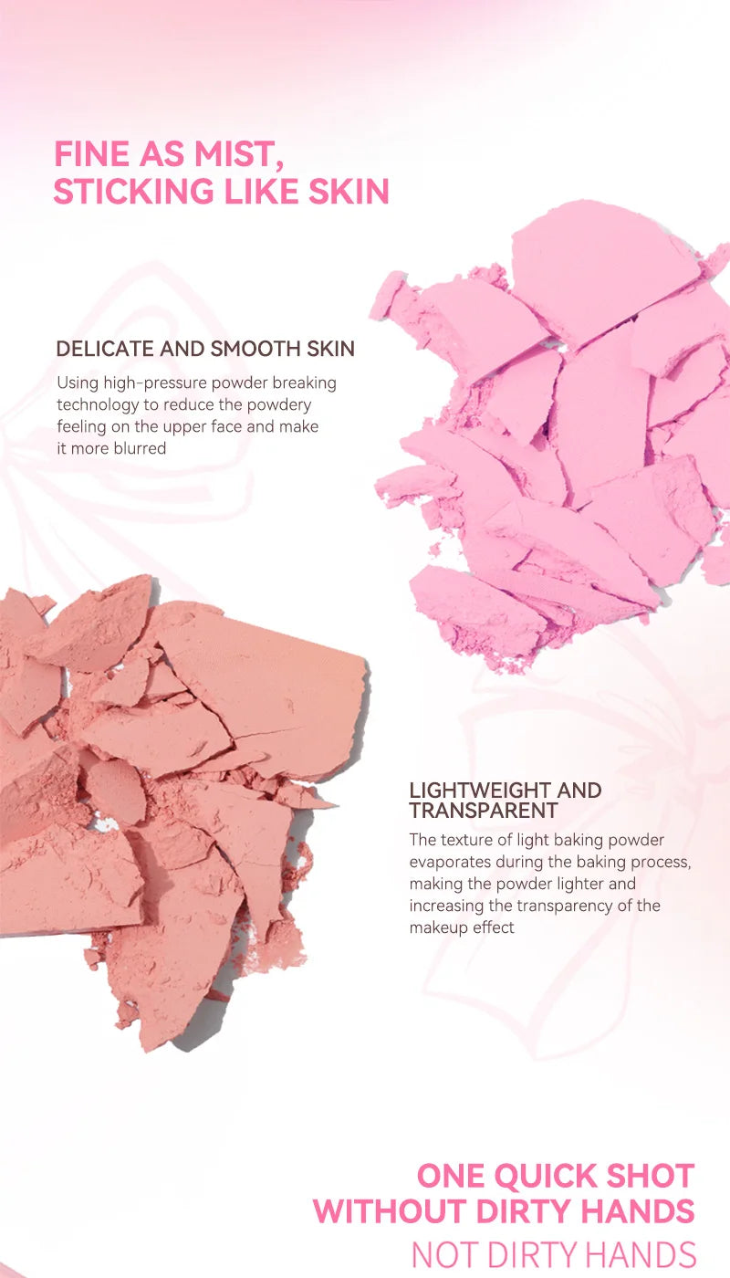 Korean Pink Two-Ball Blush Sponge Applicator — Instant Glow