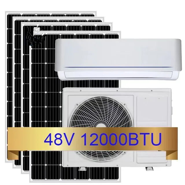 12,000 BTU 1.5HP Off-Grid Mini Split Inverter Air Conditioner — 100% Solar & Battery Compatible, 1-Ton Ductless AC