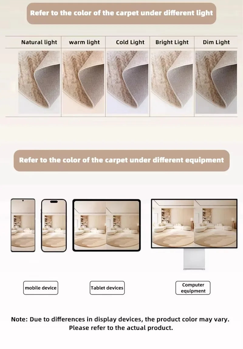 Plush Area Rug – Luxury Soft Carpet for Living Room, Bedroom & Dining Room