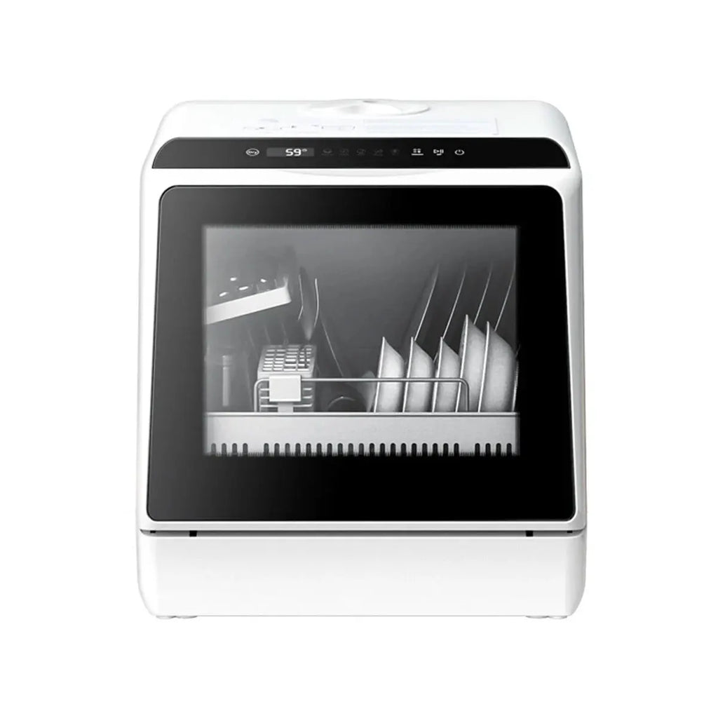 BlitzHome BH-CDW1 Smart Portable Countertop Dishwasher – APP Control, 4-6 Sets, Dual Water Inlet