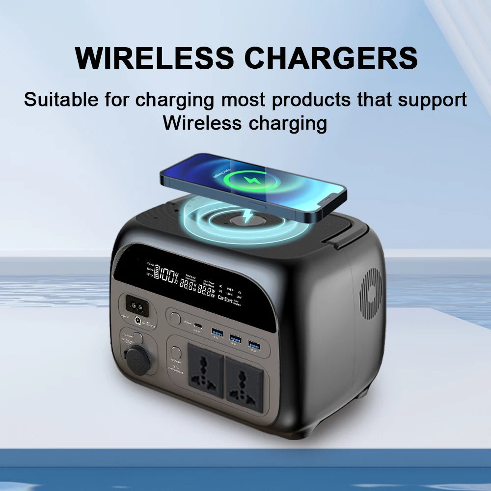Portable Power Station — 2400W / 1800W / 500W LiFePO4 Solar Generator & Emergency Power Supply