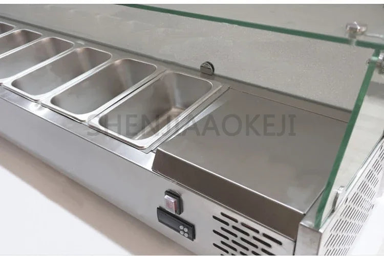 Commercial Refrigerated Salad Cabinet – Pizza Prep Table & Dessert Freezer 220V