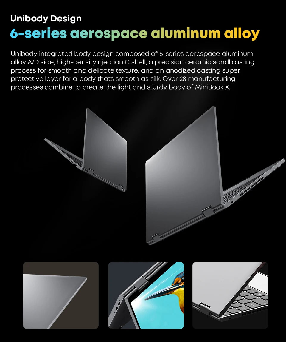 CHUWI MiniBook X 10.51" 2-in-1 Touchscreen Laptop – Intel N150, 16GB LPDDR5, 512GB SSD, 360° Yoga, Windows 11