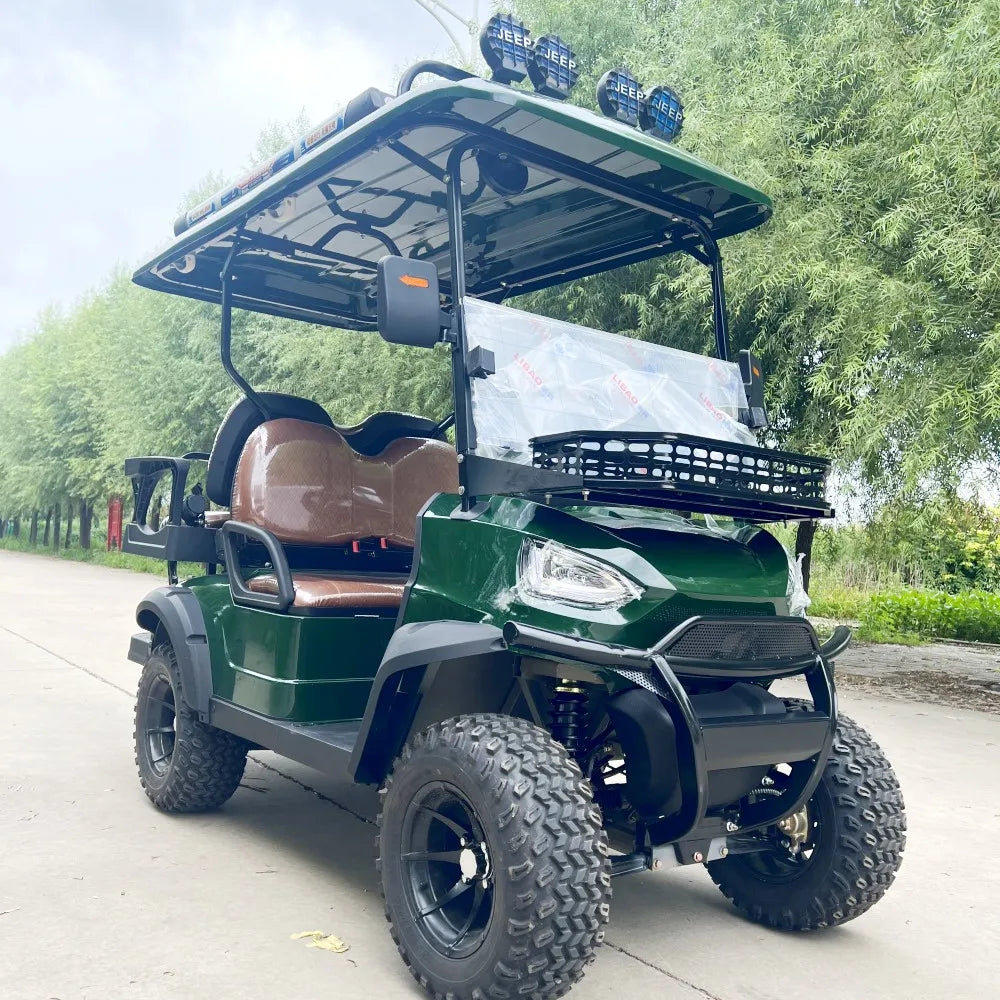 4-Wheel Drive Electric Golf Cart — 5000W Motor, 4-Seat Passenger UTV Electric Cart for Adults