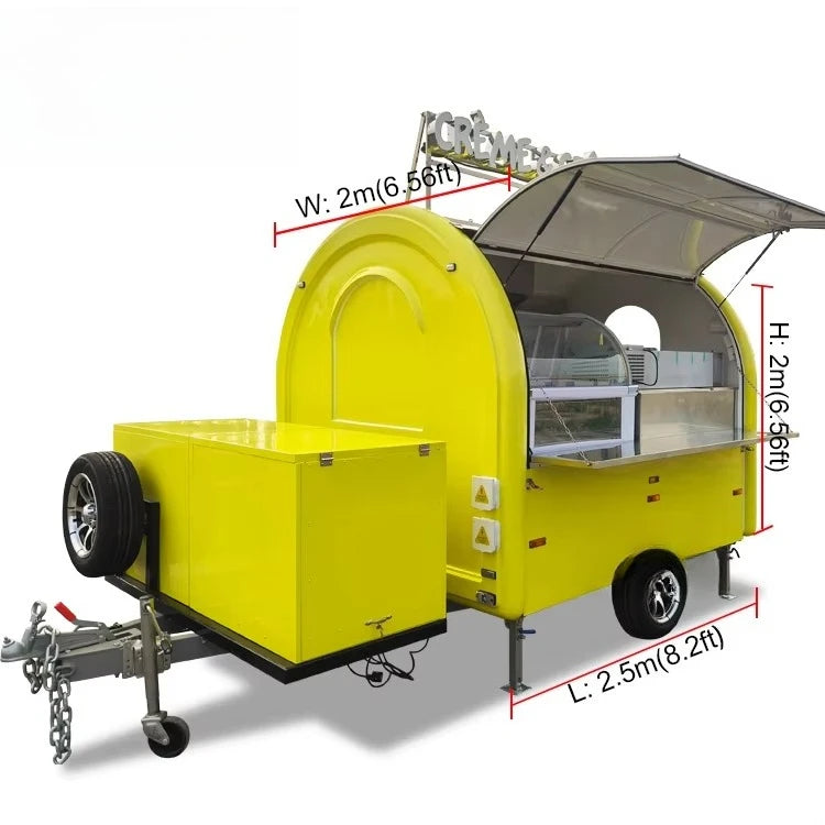 Customized Smart Mobile Food Truck — Hot Dog, Burger, Coffee & Ice Cream Trailer