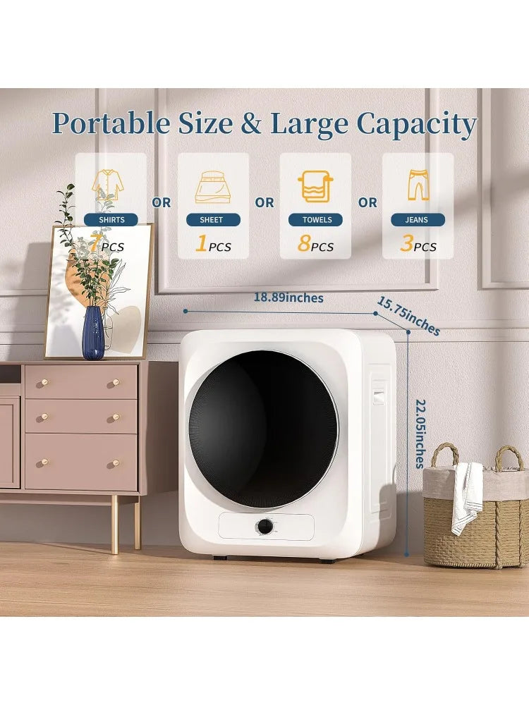 18 Lbs Washer & 10 Lbs Dryer Combo | Full Automatic, 7 Wash Programs, 5 Dry Modes, Stainless Steel Tub, Apartment, Dorm & RV