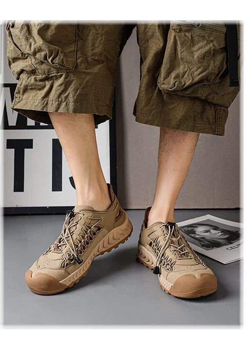 Men's Mesh-Lined Elastic-Band Sandals