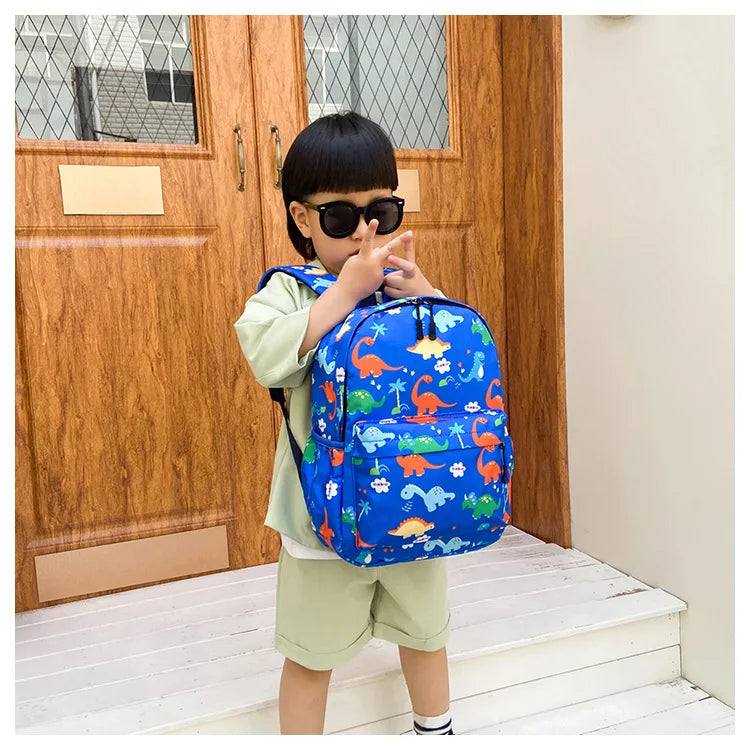 Dinosaur Print Backpack – Kids Kindergarten School Bag