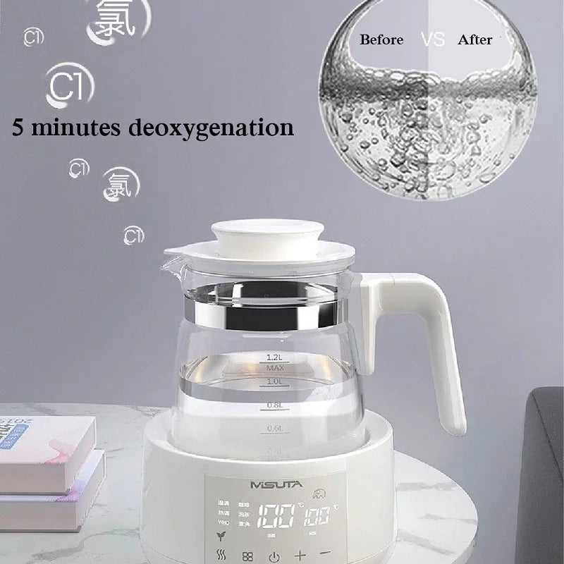 Smart Milk Warmer & Electric Kettle 1200ml — Constant Temperature Baby Bottle Warmer