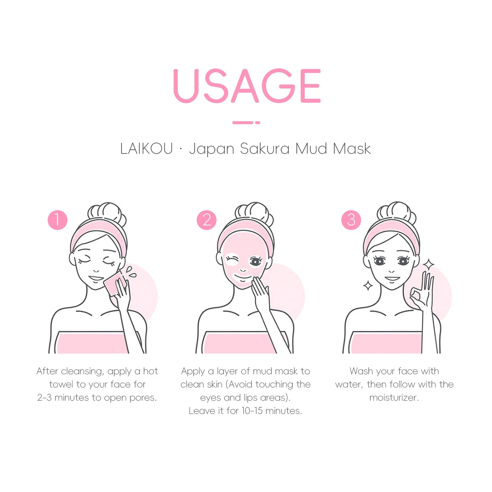 LAIKOU Sakura Clay Deep Cleansing Face Mask — Oil Control & Pore Refining