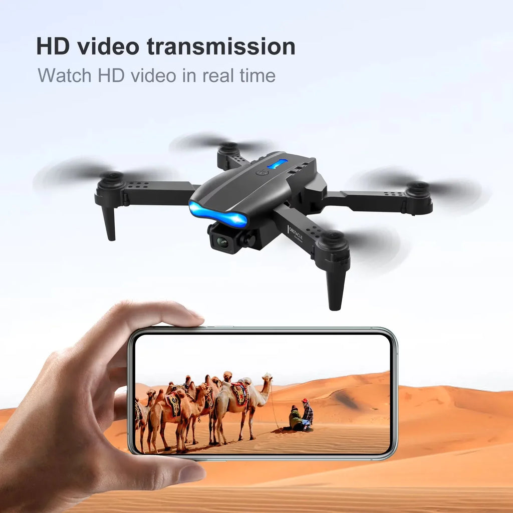 E88 Pro Max Foldable Drone – Dual Camera, 4K/1080p, Brushless Motor, Beginner-Friendly