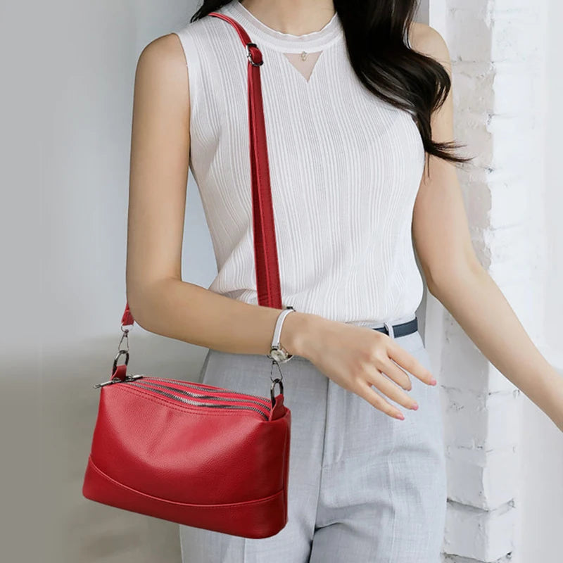 Soft PU Leather Shell Shoulder Bag – Fashion Luxury Crossbody Tote for Women