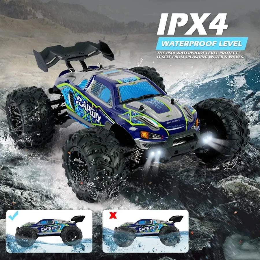 4WD 1:16 Scale High Speed Brushless RC Car – 50 or 80KM/H Off-Road Drift Racing Buggy Truck