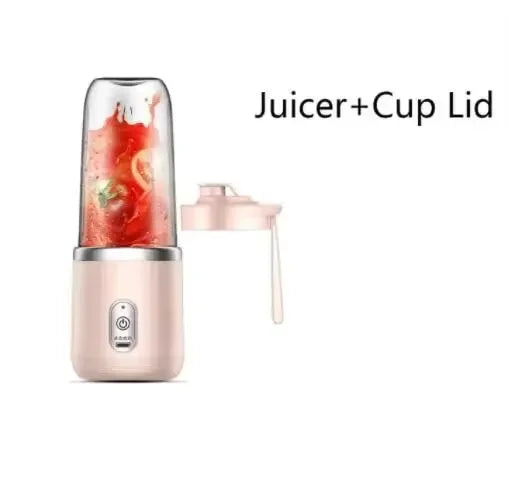 HOMEFISH 400ml Portable Electric Blender Bottle – 6-Blade USB Rechargeable Smoothie & Juice Blender, Ice Crush, CE/ROHS