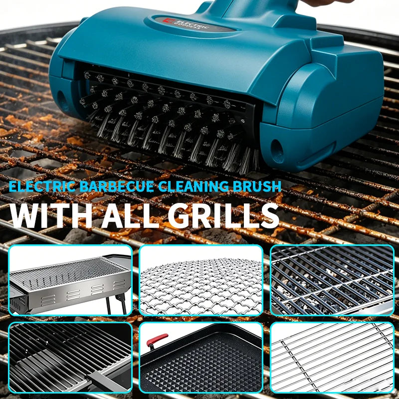 Electric BBQ Grill Cleaner – Cordless 18V Power Grill Brush for Gas Grills, Charcoal & Cast Iron