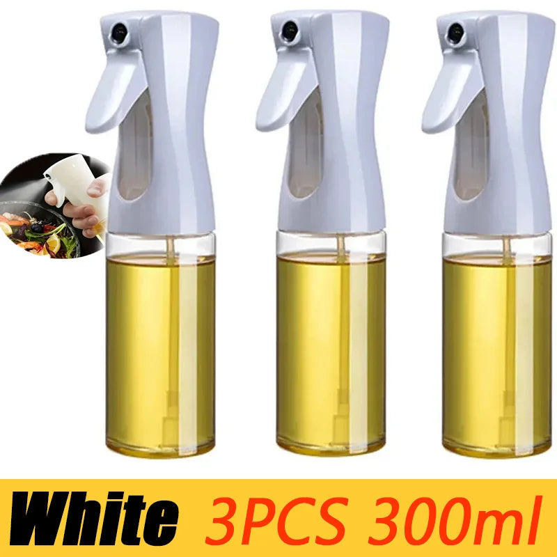 Oil Spray Bottle & Oil Brush — Dual-Use Misting Spray for Cooking & BBQ (200ml / 300ml / 500ml)