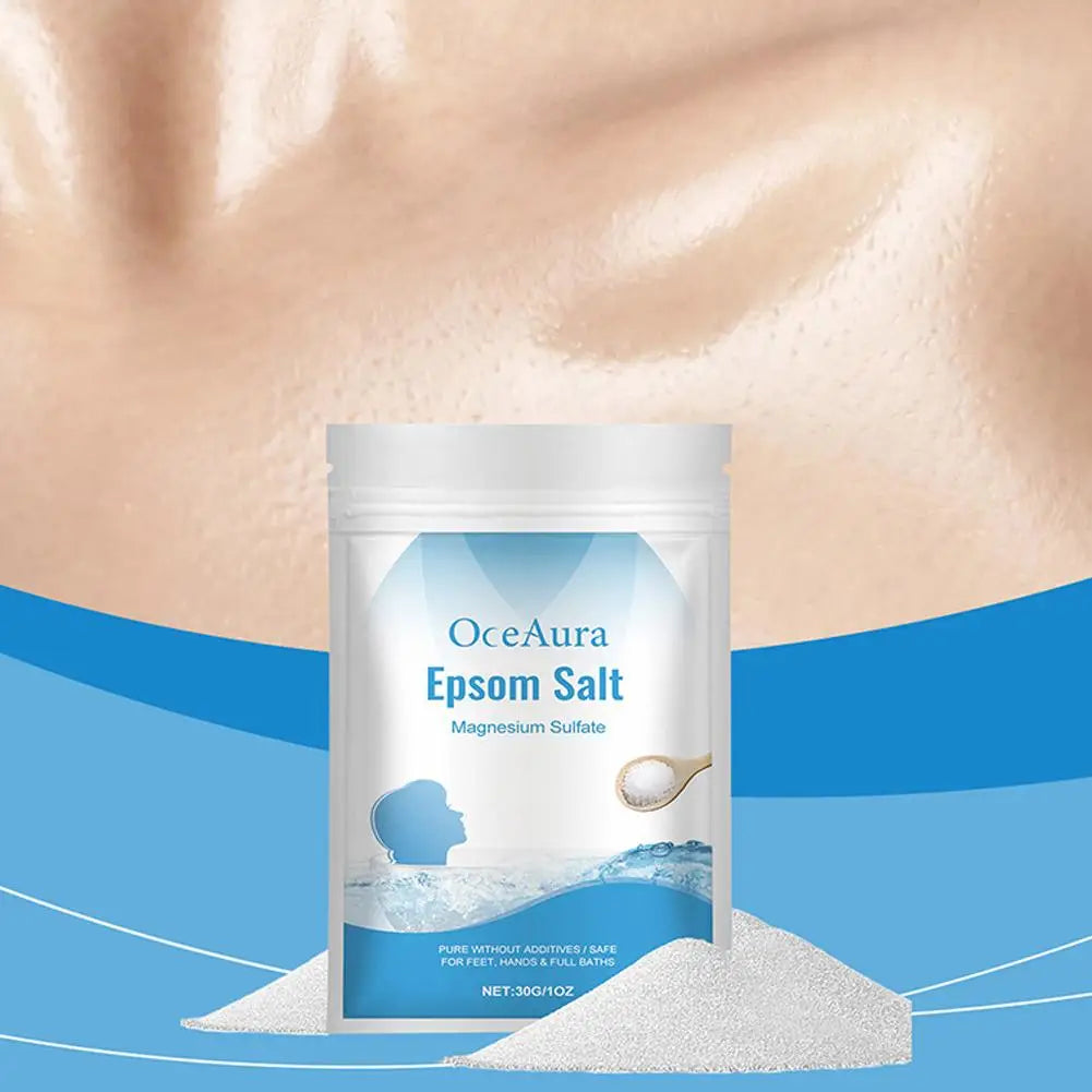 Epsom Salt Magnesium Sulfate Bath Soak 30g – Muscle Relief, Exfoliating & Deep Moisturizing