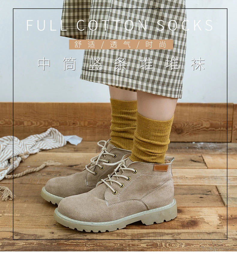 Thick Wool-Blend Mid-Calf Boot Socks