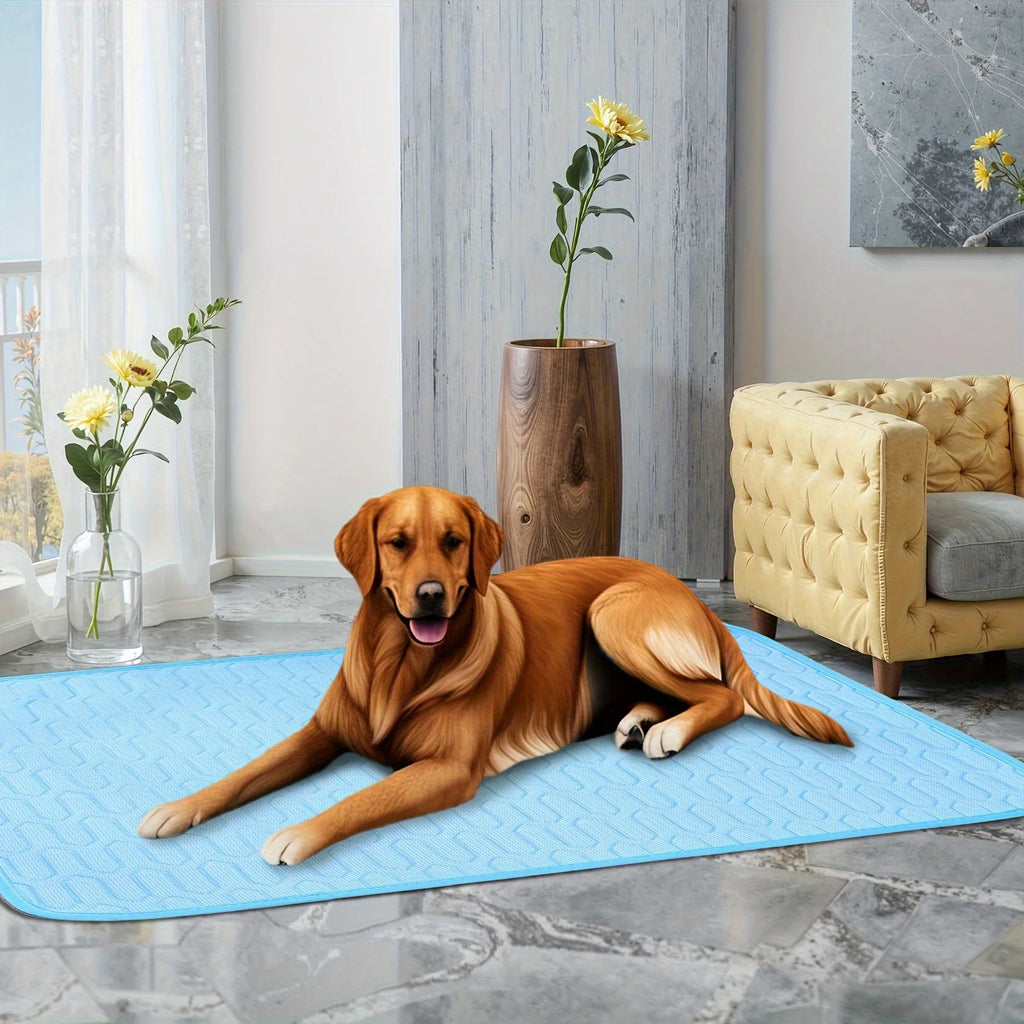 Ice-Cool Pet Cooling Mat – Sweat-Absorbent Summer Bed for Small, Medium & Large Pets, 4 Sizes
