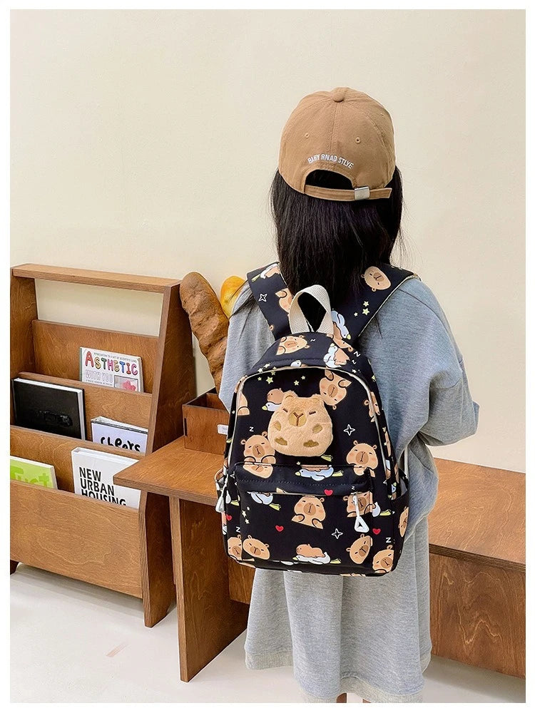 Capybara Backpack – Kids Nylon School Bag