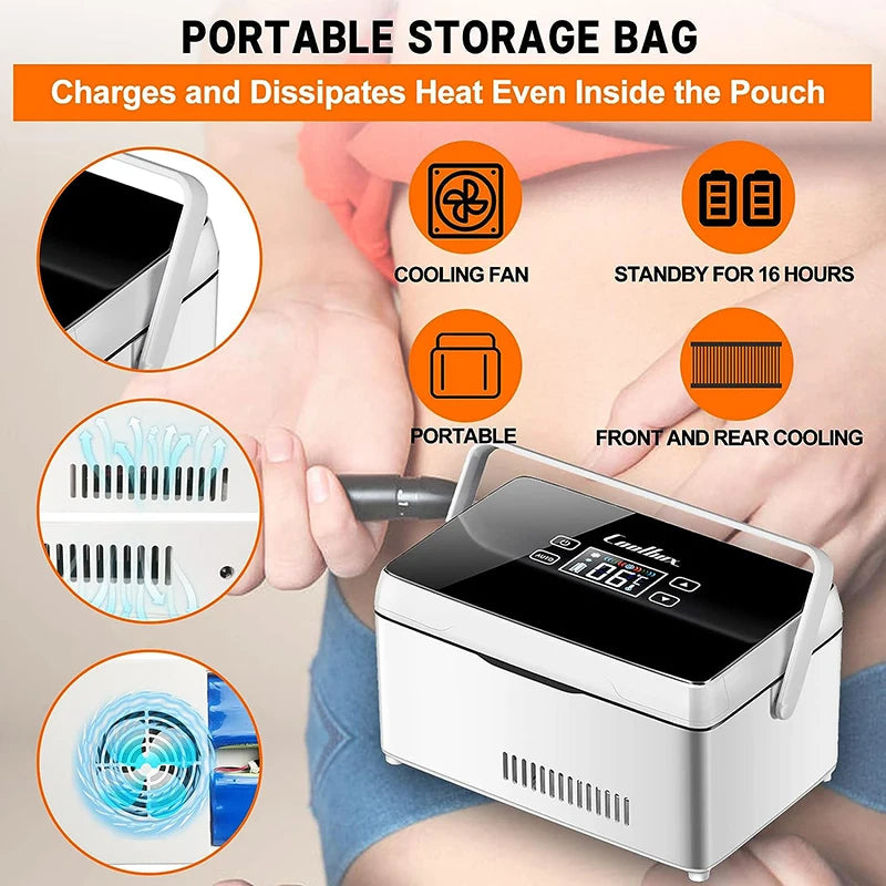 Portable Insulin Cooler Box – Medicine Refrigerator with 2 Batteries for Travel & Outdoor