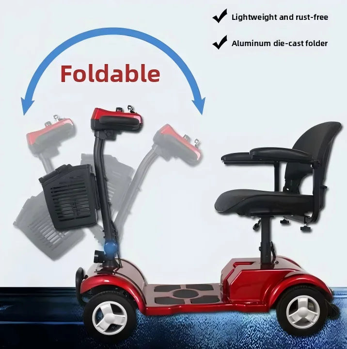 Foldable 4-Wheel Mobility Scooter – 24V 35Ah, 120 kg Capacity