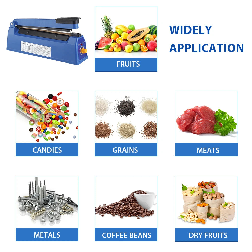 Electric Heat Sealer — Hand Press Vacuum Bag Sealing Machine for Food & Packaging