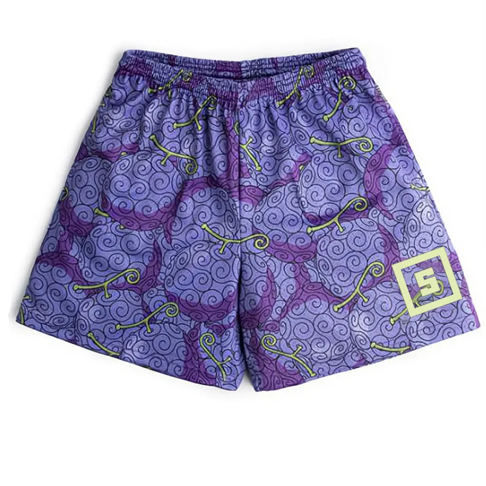 Anime Print Quick-Dry Sport Shorts — Graphic Athletic Shorts