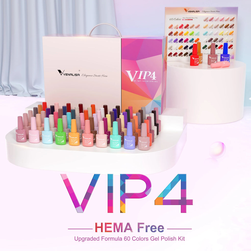 Venalisa VIP4 Gel Nail Polish 7.5ml — Soak Off UV/LED Long-Lasting Color