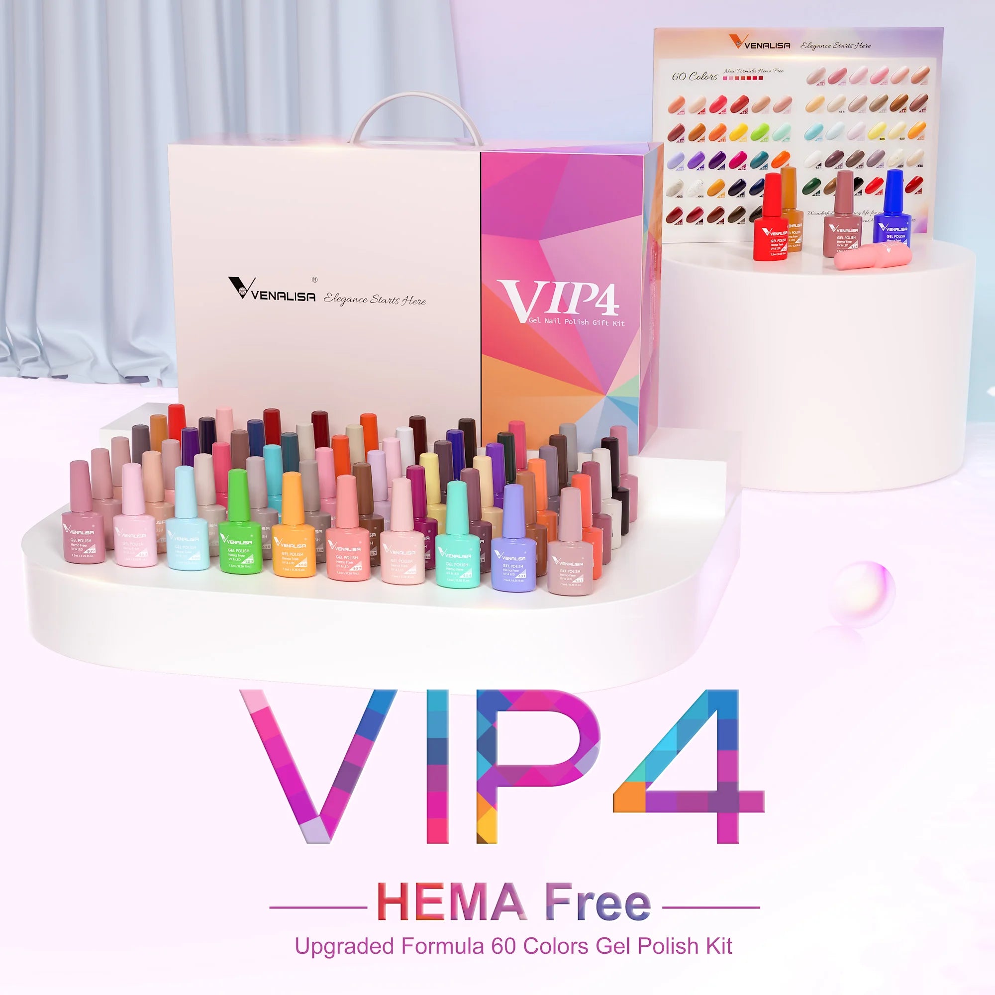 Venalisa VIP4 Gel Nail Polish 7.5ml — Soak Off UV/LED Long-Lasting Color