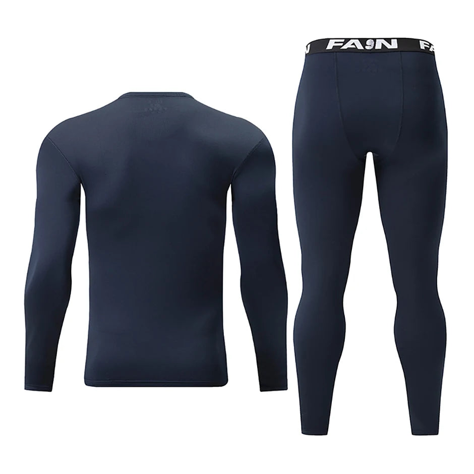 Men's Slim Fit Thermal Base Layer Set – Long Sleeve Top & Pants Warm Underwear (S–3XL)