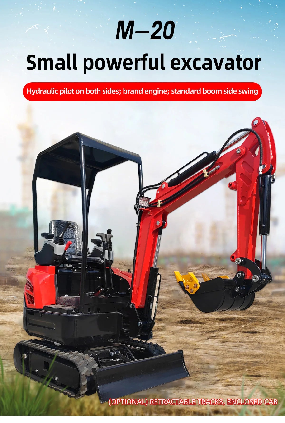 2 Ton Mini Excavator – Kubota/Yanmar Engine Compact Crawler Digger with Rubber Track