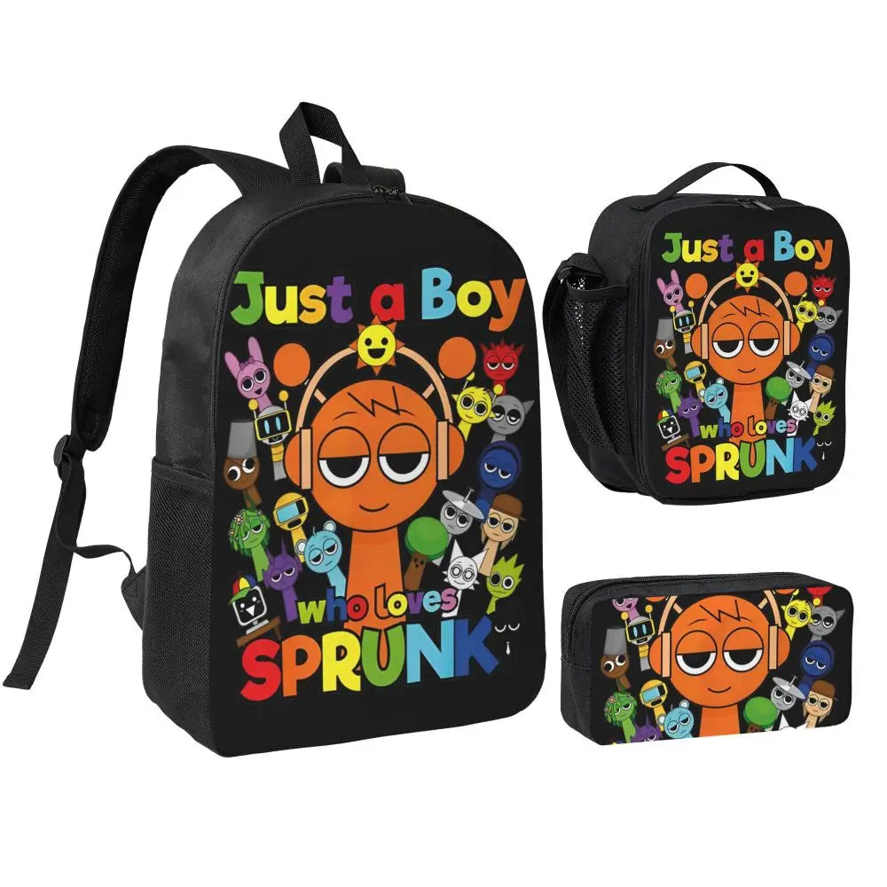 Sprunki Backpack Set – Lunch Bag & Pencil Case