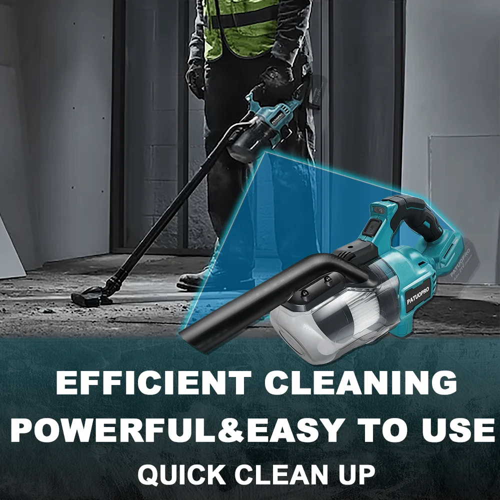 Cordless Handheld Electric Vacuum Cleaner — Makita 18V Battery Compatible, Portable for Hard Floor, Carpet, Car & Pet Hair